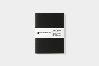 Traveler's Factory Passport Notebook Refill - Black Paper General Flywheel Stationery Tasmania