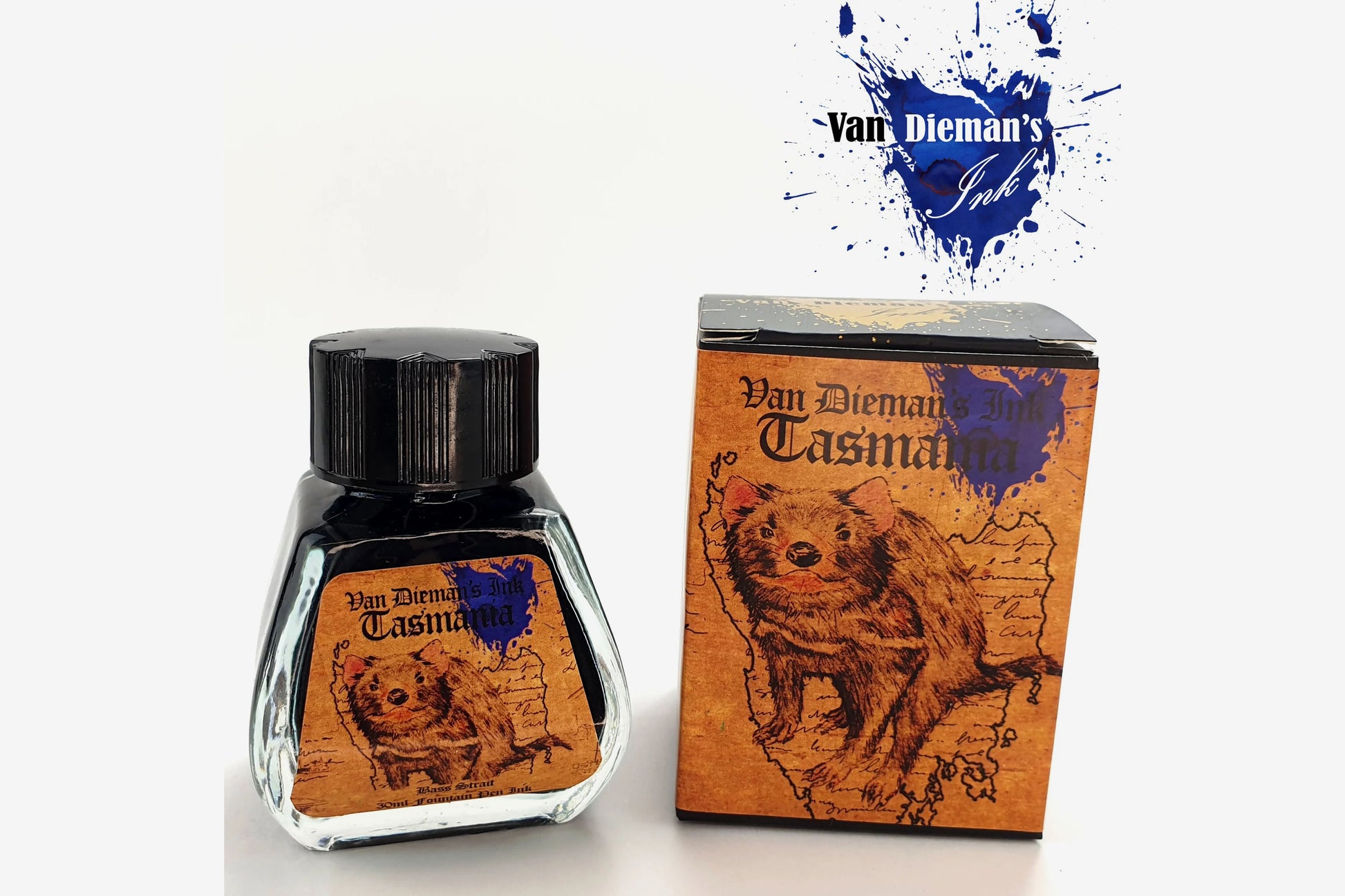 Van Dieman's Ink Fountain Pen Ink - Bass Strait Cobalt Blue | Flywheel | Stationery | Tasmania