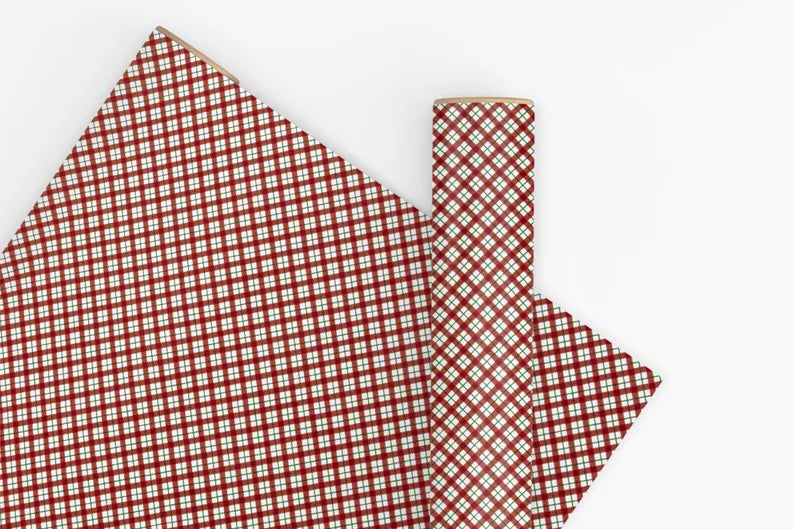 Vandoros 10m Wrapping Paper - Yuletide Scarlet Red General Flywheel Stationery Tasmania