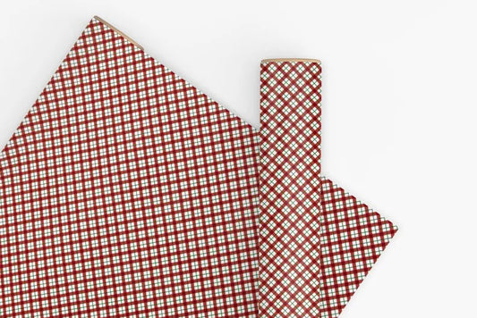 Vandoros 10m Wrapping Paper - Yuletide Scarlet Red General Flywheel Stationery Tasmania
