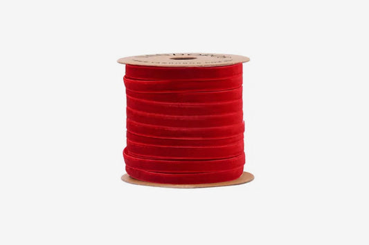Vandoros 5m Velvet Ribbon - Spice Red | Flywheel | Stationery | Tasmania