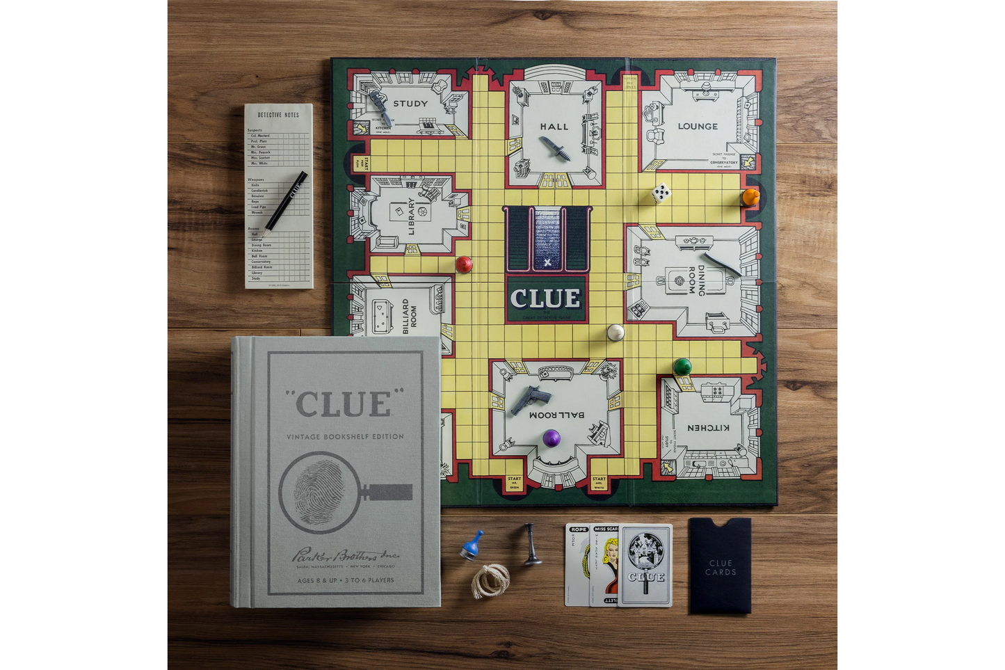 WS Game Company Vintage Bookshelf Edition - Clue | Flywheel | Stationery | Tasmania