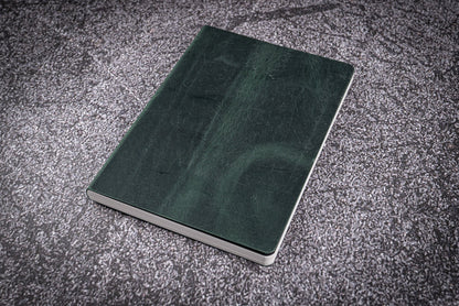 Galen Leather B6 Leather Notebook - Crazy Horse Forest Green | Flywheel | Stationery | Tasmania