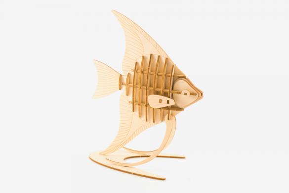 Ki-gu-mi Plywood Puzzle - Angelfish | Flywheel | Stationery | Tasmania