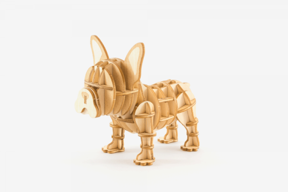 Ki-gu-mi Plywood Puzzle - French Bulldog | Flywheel | Stationery | Tasmania