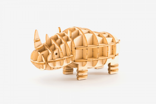Ki-gu-mi Plywood Puzzle - Rhinoceros | Flywheel | Stationery | Tasmania