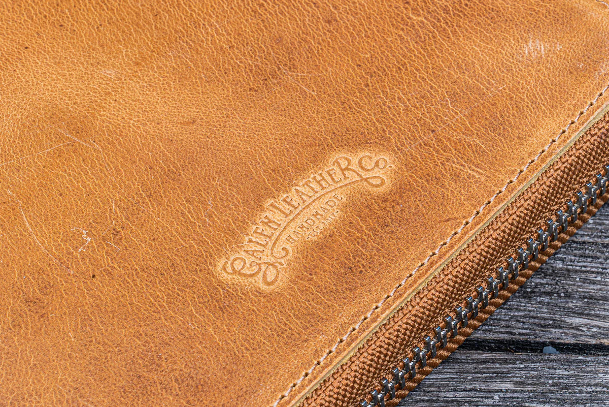 Galen Leather A5 Leather Notebook Folio - Honey Ochre | Flywheel | Stationery | Tasmania