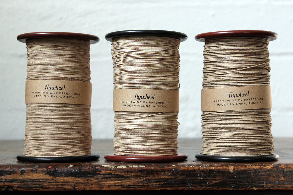 Paperphine Paper twine on Recycled Silk Bobbin - Natural | Flywheel | Stationery | Tasmania