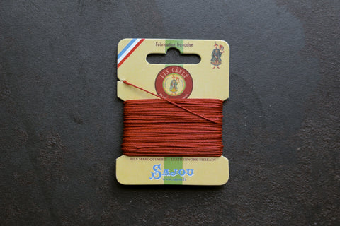 Sajou Waxed Cable Linen on Card 10m - Copper