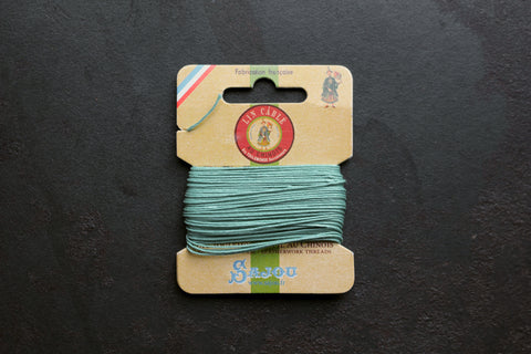 Sajou Waxed Cable Linen on Card 10m - Jade