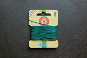 Sajou Waxed Cable Linen on Card 10m - Peacock