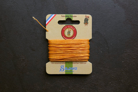 Sajou Waxed Cable Linen on Card 10m - Yellow