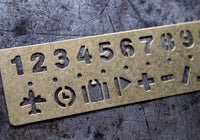 Traveler's Company Brass Template Bookmark - Number