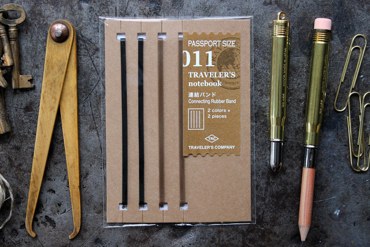Traveler's Company Passport Notebook Refill - 011 Connecting Rubber Bands | Flywheel | Stationery | Tasmania
