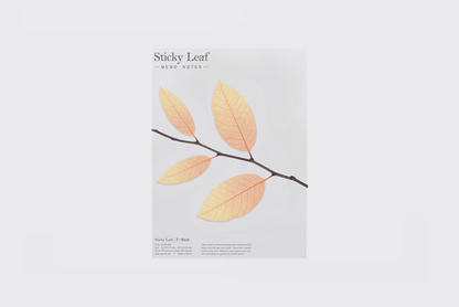 Appree Sticky Leaf Tracing Memo Notes - Birch Yellow | Flywheel | Stationery | Tasmania