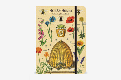 Cavallini Notebook Large - Bees & Honey