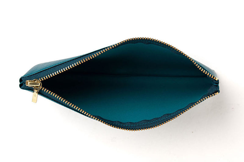 Delfonics Quitterie Flat Pencil Case - Turquoise | Flywheel | Stationery | Tasmania