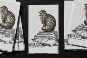 Letterpress Bookplates - Cat | Flywheel | Stationery | Tasmania