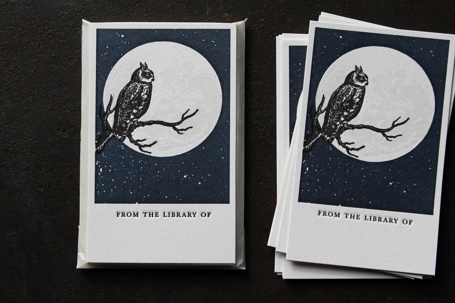 Letterpress Bookplates - Owl | Flywheel | Stationery | Tasmania