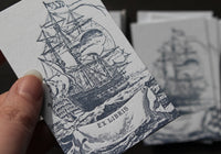 Letterpress Bookplates - Ship