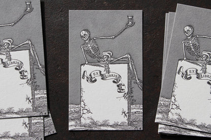 Letterpress Bookplates - Skeleton | Flywheel | Stationery | Tasmania