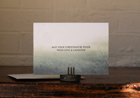 Letterpress Christmas Notecard - Love & Laughter
