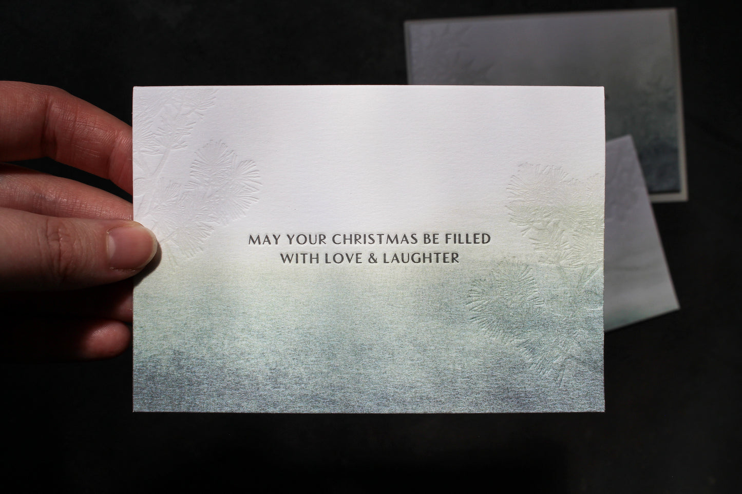 Letterpress Christmas Notecard Box Set - Misty Greetings | Flywheel | Stationery | Tasmania