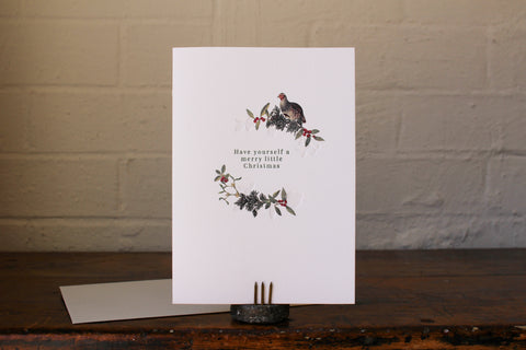Letterpress Christmas Card - Merry Little Christmas