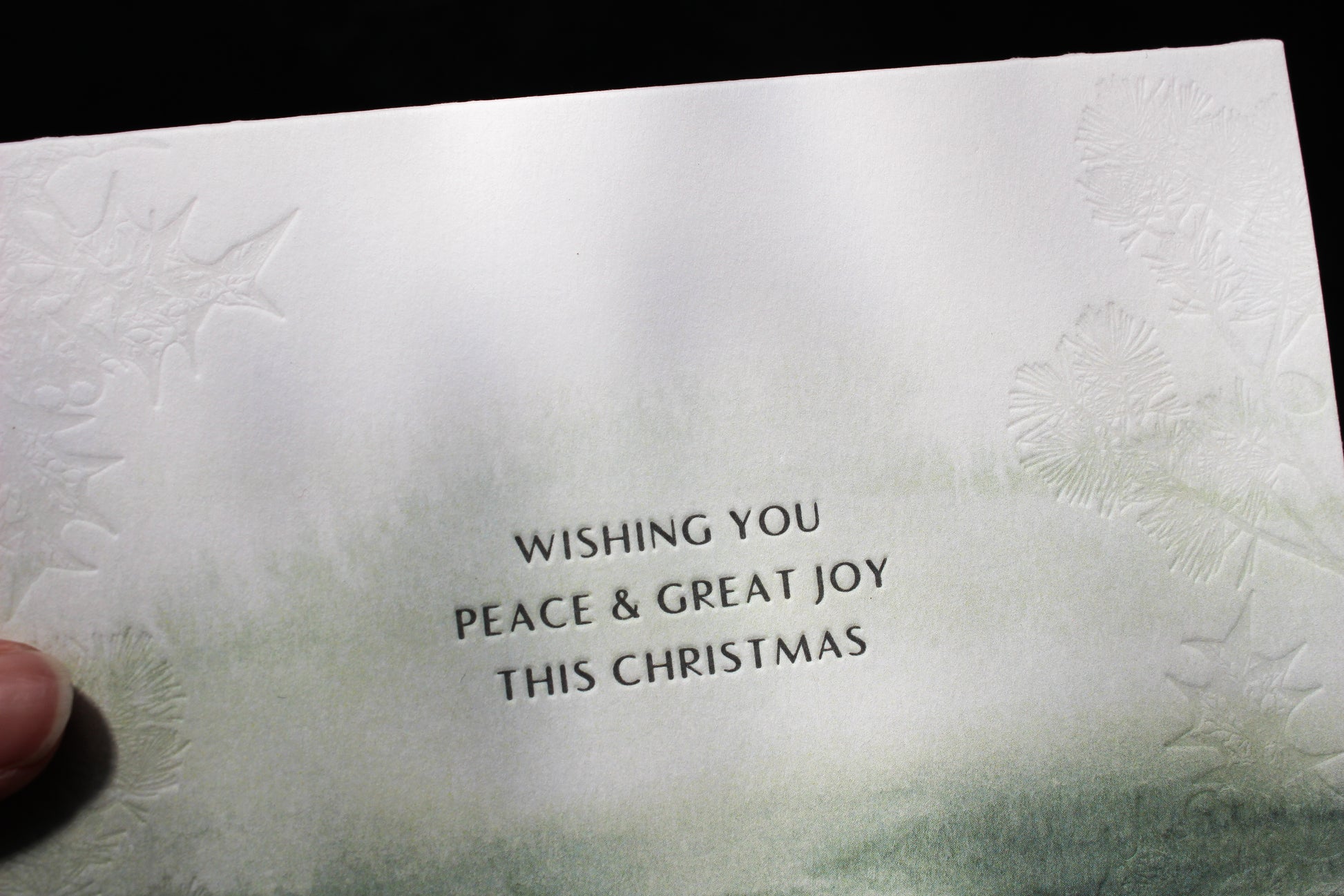 Letterpress Christmas Card - Wishing You Peace & Great Joy | Flywheel | Stationery | Tasmania