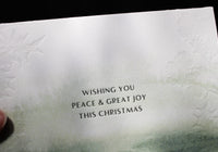Letterpress Christmas Card - Wishing You Peace & Great Joy