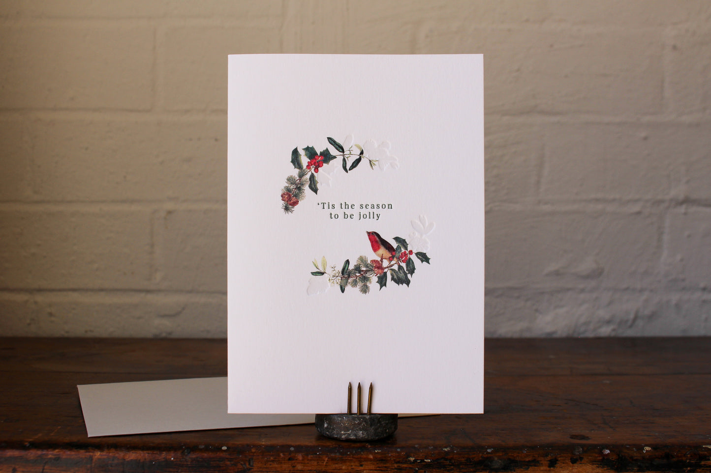 Letterpress Christmas Card - 'Tis The Season | Flywheel | Stationery | Tasmania