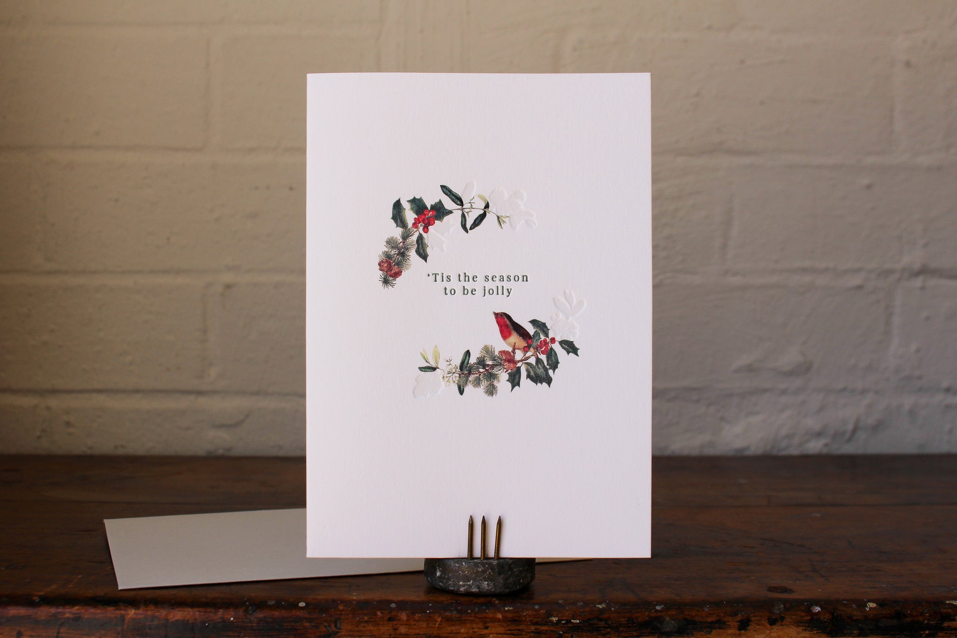 Letterpress Christmas Card - 'Tis The Season | Flywheel | Stationery | Tasmania