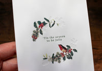 Letterpress Christmas Card - 'Tis The Season