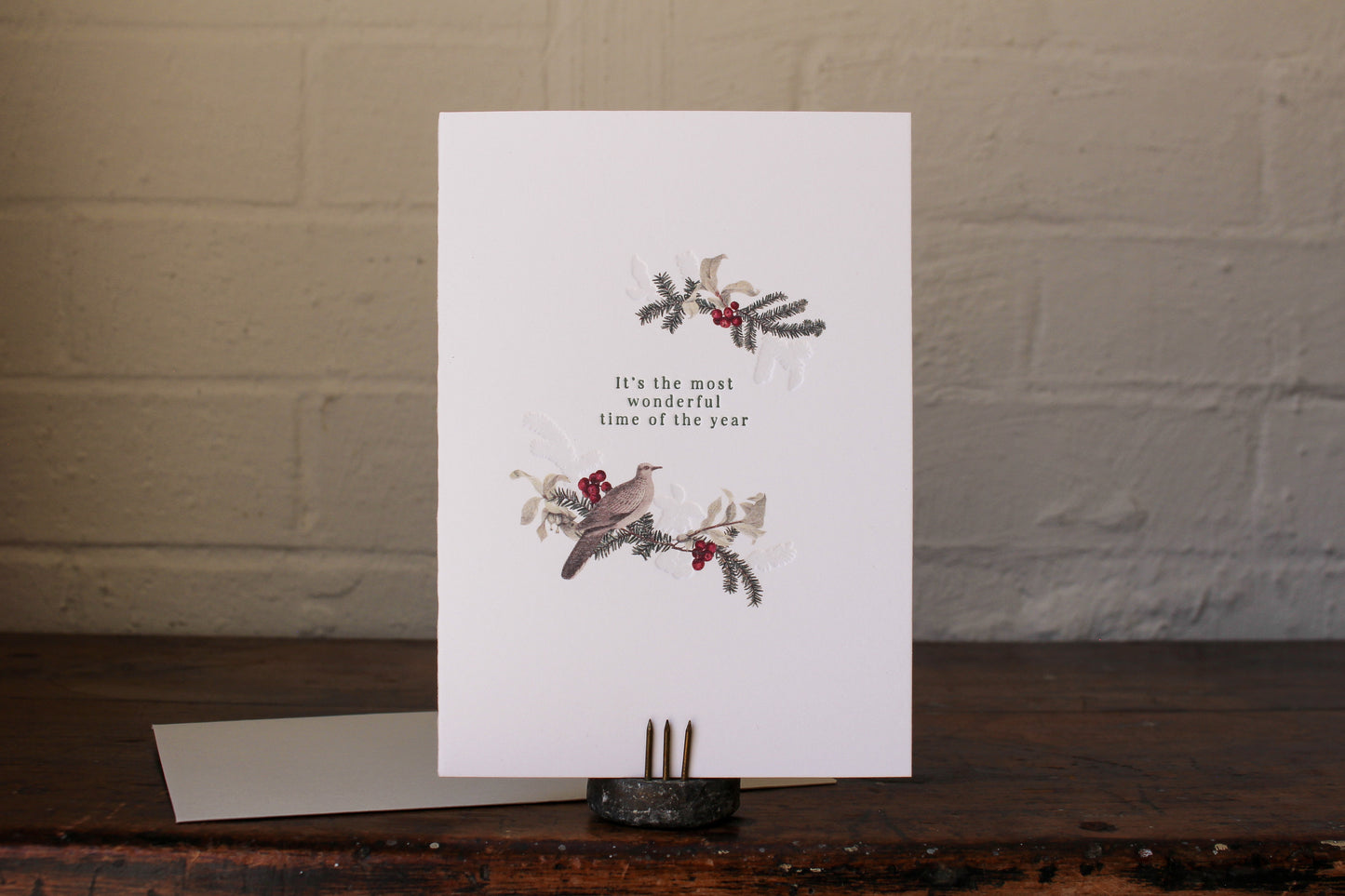 Letterpress Christmas Card - Most Wonderful Time | Flywheel | Stationery | Tasmania
