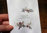 Letterpress Christmas Card - Most Wonderful Time
