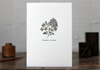 Letterpress Greeting Card - "Thanks a bunch"