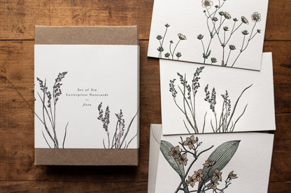 Letterpress Notecard Box Set - Flora | Flywheel | Stationery | Tasmania