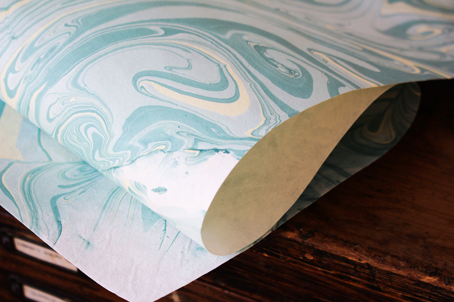 Craft Boat Marbled Gift Wrap - Sweet Blue | Flywheel | Stationery | Tasmania
