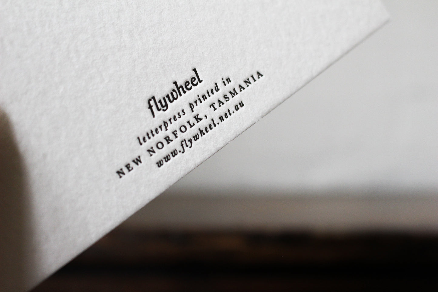 Letterpress Greeting Card - "You mean the world to me" | Flywheel | Stationery | Tasmania