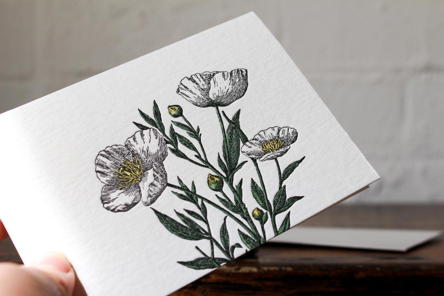 Letterpress Notecard - Flora 3 | Flywheel | Stationery | Tasmania