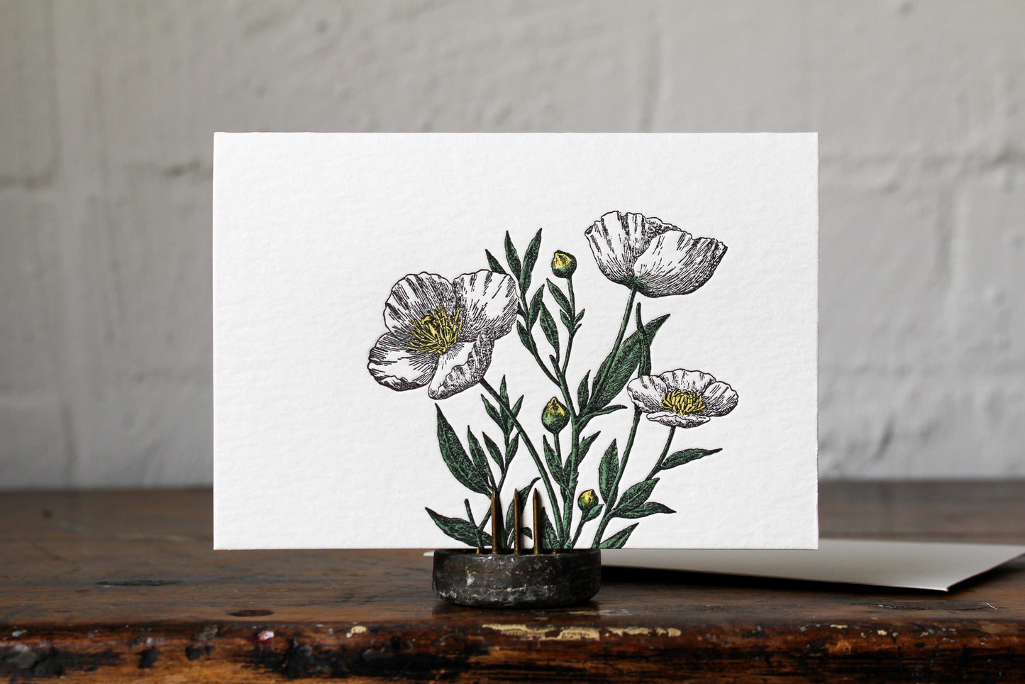 Letterpress Notecard - Flora 3 | Flywheel | Stationery | Tasmania