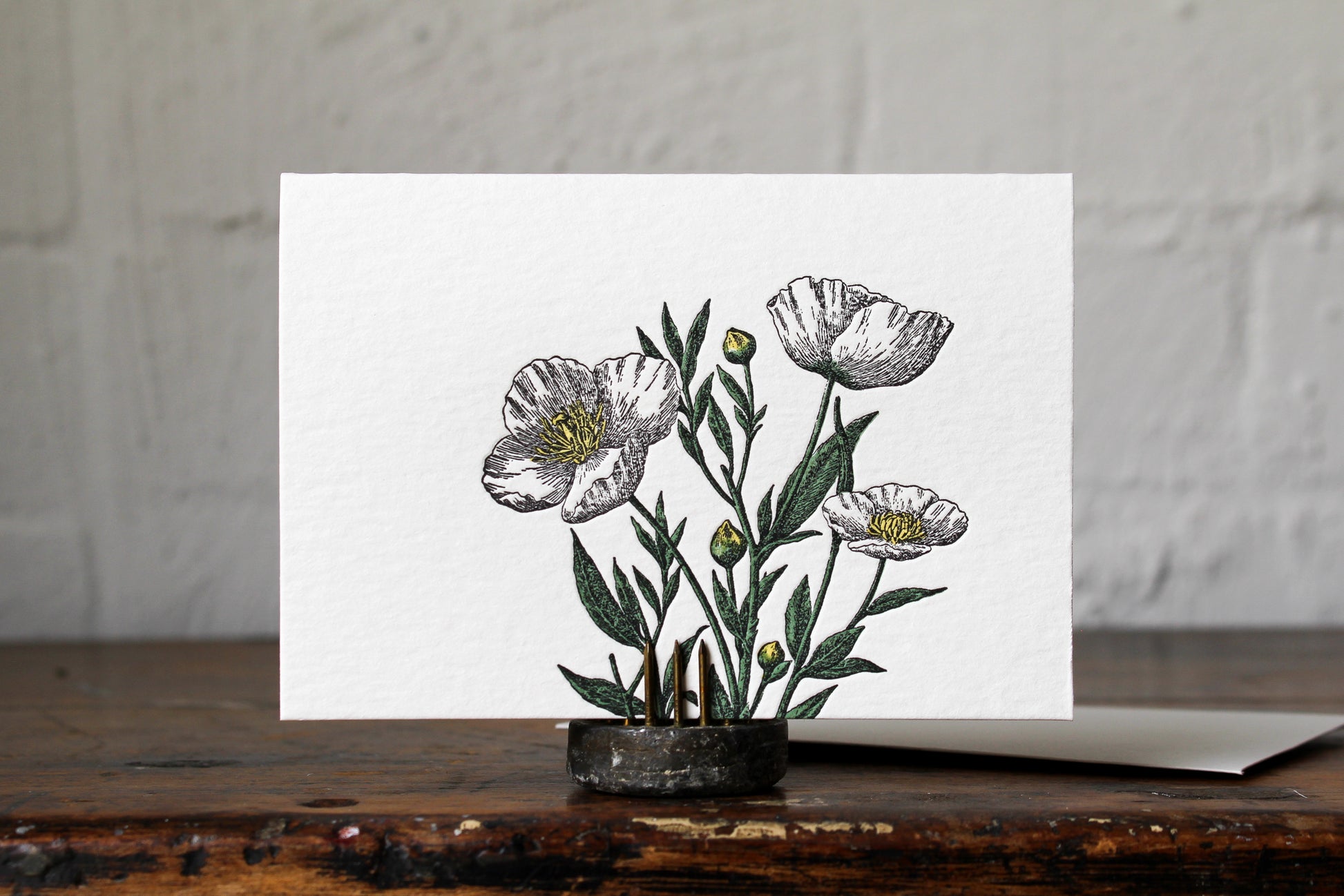 Letterpress Notecard - Flora 3 | Flywheel | Stationery | Tasmania
