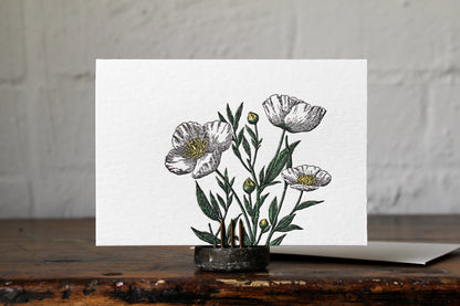 Letterpress Notecard - Flora 3 | Flywheel | Stationery | Tasmania