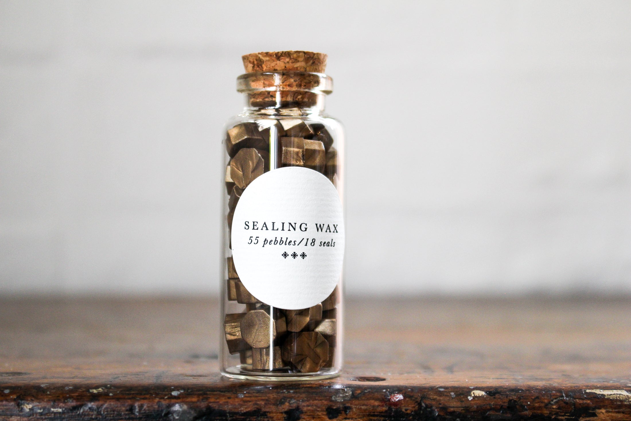 Bottled Sealing Wax Antique Gold Flywheel