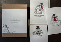 Letterpress Christmas Notecard Box Set - Santa's Traditions