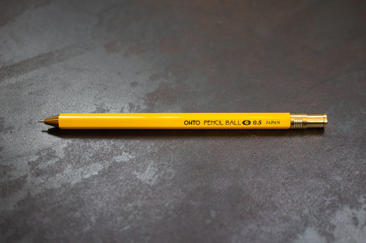 OHTO Pencil Ball 0.5mm Gel Pen - Yellow | Flywheel | Stationery | Tasmania