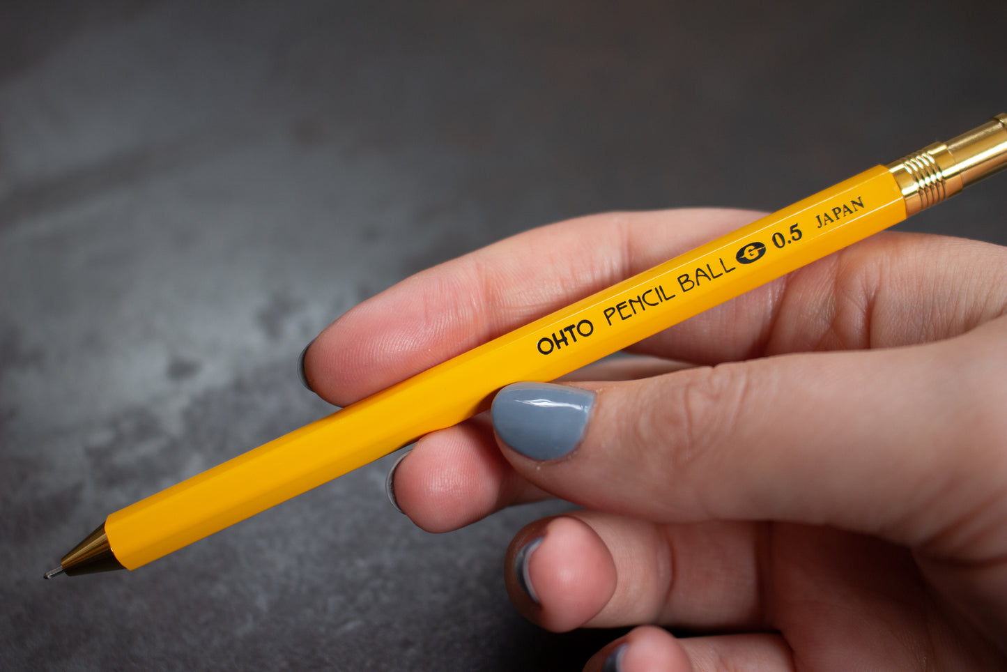 OHTO Pencil Ball 0.5mm Gel Pen - Yellow | Flywheel | Stationery | Tasmania