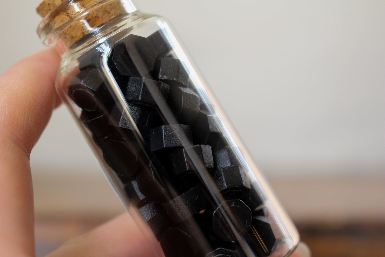 Bottled Sealing Wax - Black | Flywheel | Stationery | Tasmania