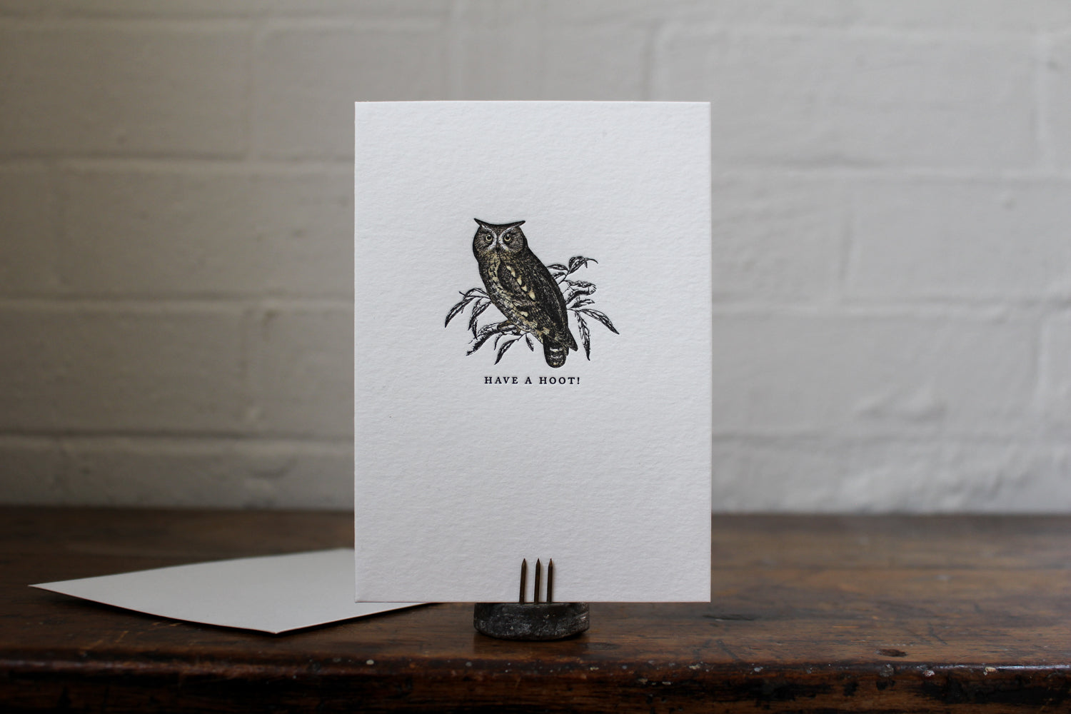 Letterpress Greeting Card - Have a Hoot!