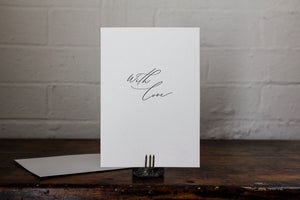 Letterpress Greeting Card - With Love